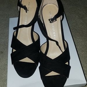 Chinese Laundry... black suede sandals